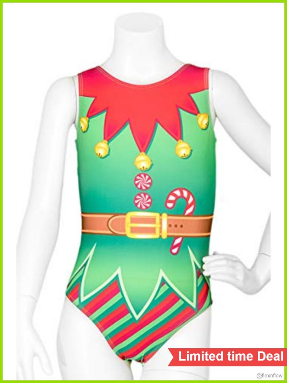Christmas Gymnastics Leotard Women's Holiday Fun Style Leotard